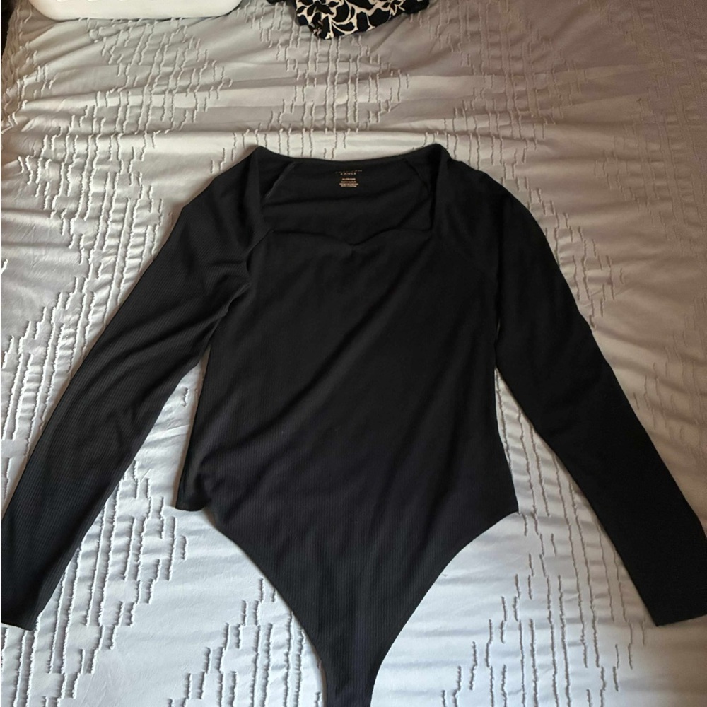 American Eagle Outfitters Black Long Sleeve Bodysuit